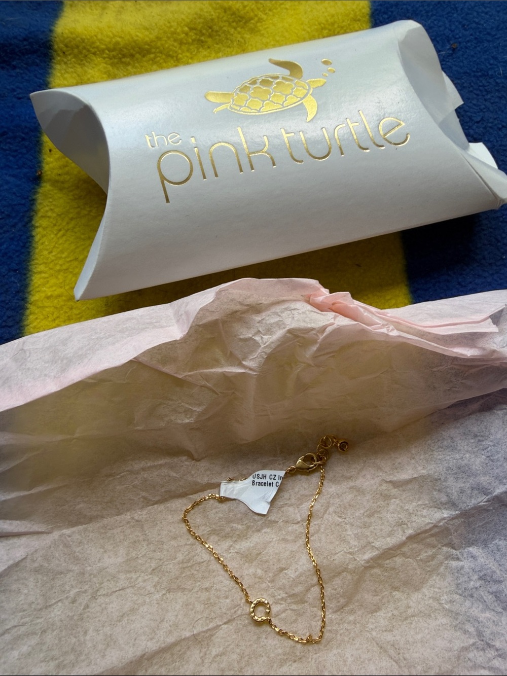 The Pink Turtle Gold Bracelet